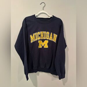 University of Michigan Navy Crewneck Sweatshirt